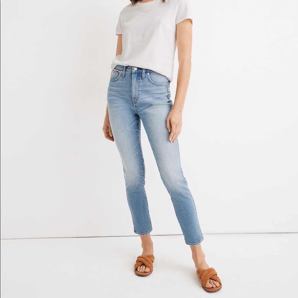 Madewell 10" High-Rise Skinny Crop Jeans in Horne Wash